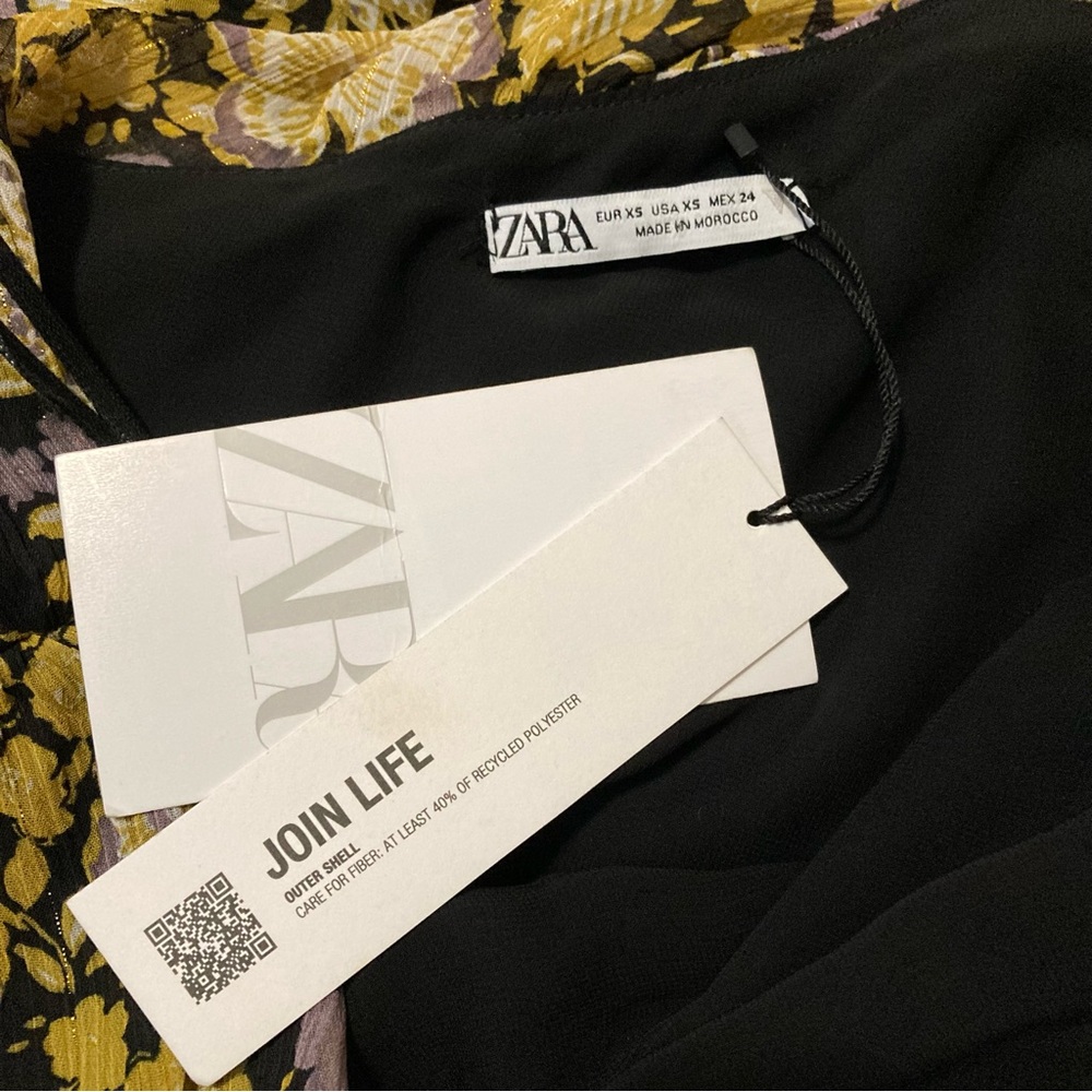 Zara One Shoulder Ruched Mini Dress NWT - Picture 7 of 7